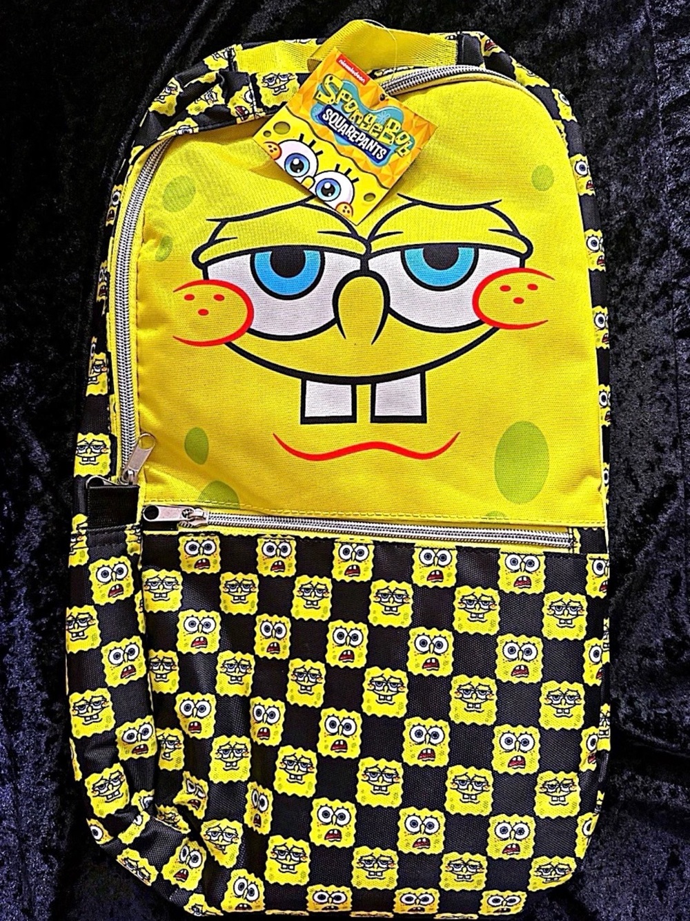 Nickelodeon SpongeBob Yellow and Black Kids Backpack